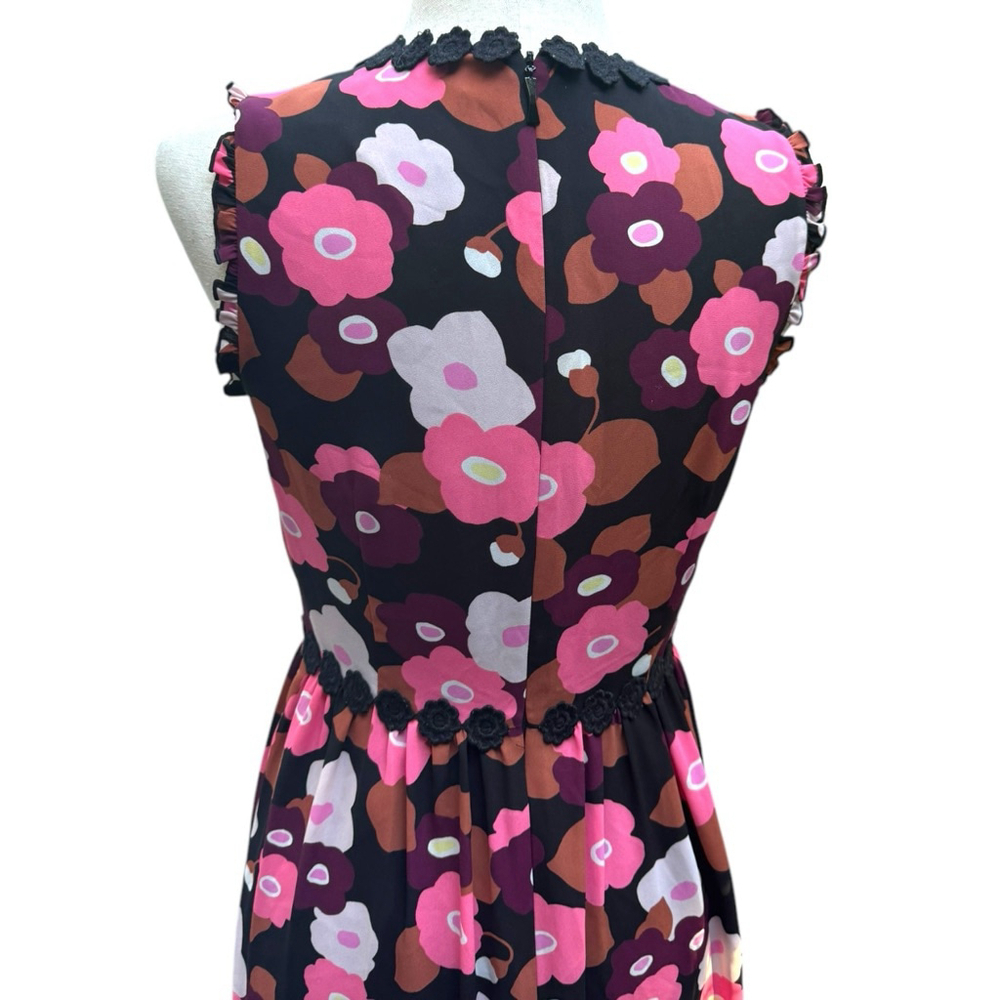 Kate Spade Blooming Floral Mini Dress Size 2 Small Flirty Summer Garden Party - Picture 10 of 15